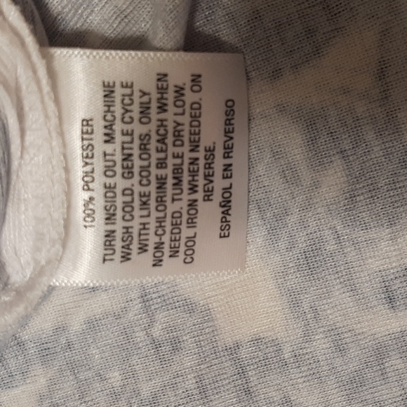 JM Collection Women's XL White And Blue Patterned Blouse - Picture 13 of 14